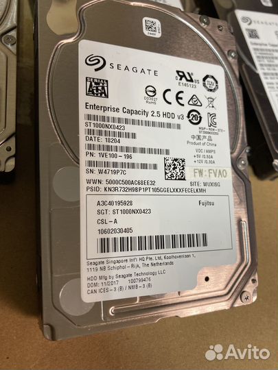 1Tb SATA Seagate диск 2.5 SFF серверный