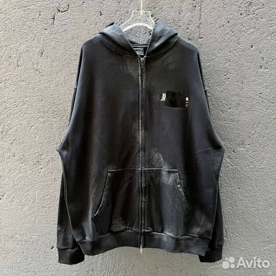 Balenciaga Gaffer Distressed Zip Hoodie Зип Худи