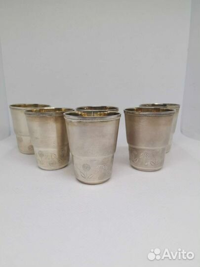 Стопка серебро 916 пробы 204гр красота