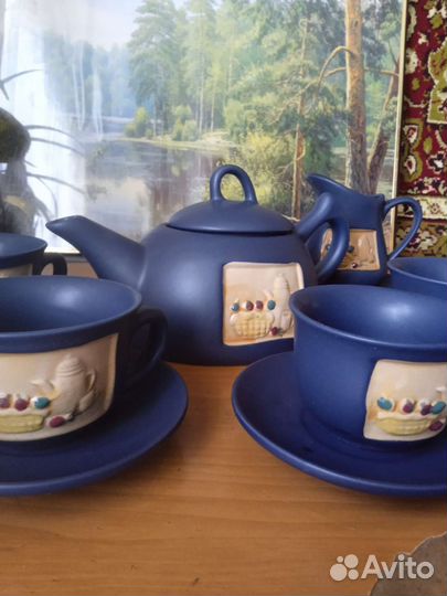 Сервиз чайный СССР и горшочки для запекания