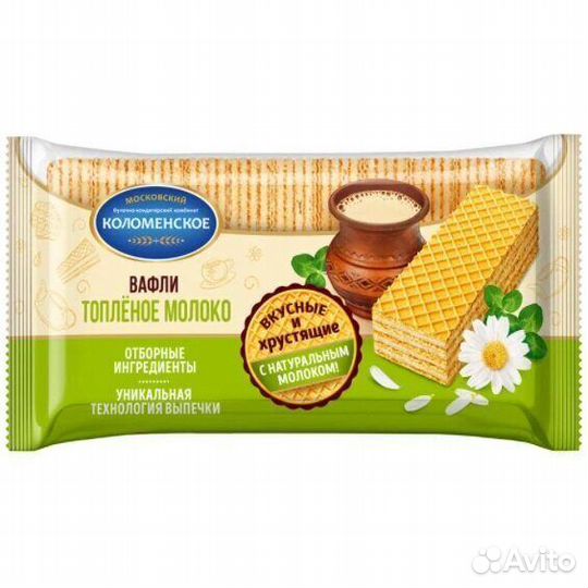Вафли Коломенские Топлёное молоко 220г