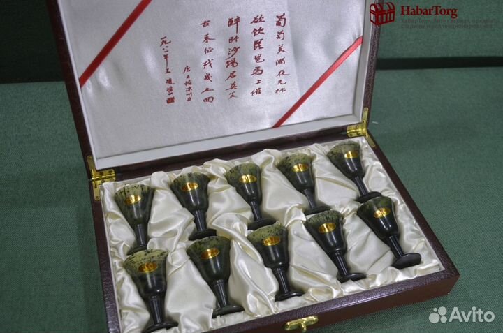 Набор для питья саке. 10 рюмочек, ручная работа. д