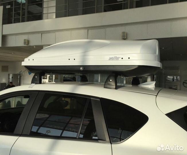 Авто бокс багажник на крышу Koffer 430л белый