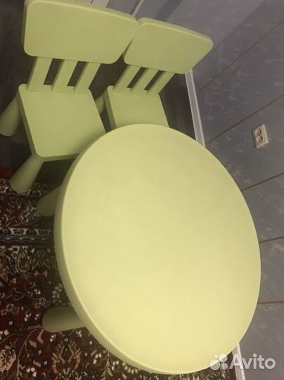 Столик и 2стулик икеа маммут