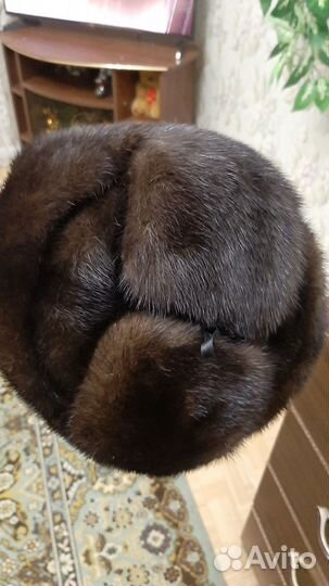 Норковая шапка мужская 58
