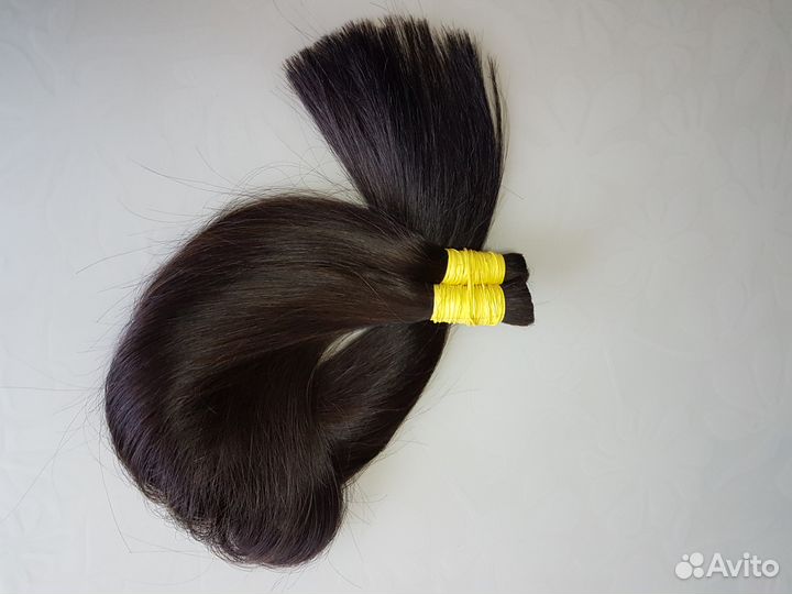 Коричневые волосы в срезе для наращивания 60см #3