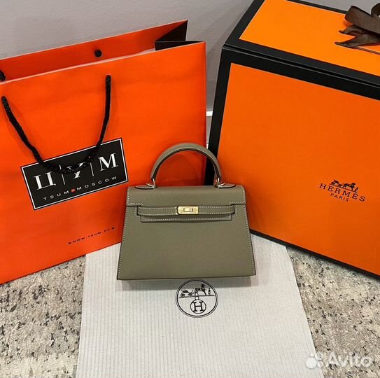 Сумка Hermes Kelly 22 mini со штампом