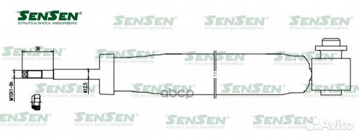 Амортизатор audi A6(4F2) 04/04- зад.газ. 321401