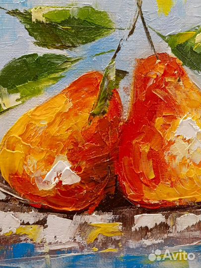 Картина маслом на холсте Ароматные Груши 18 х 24