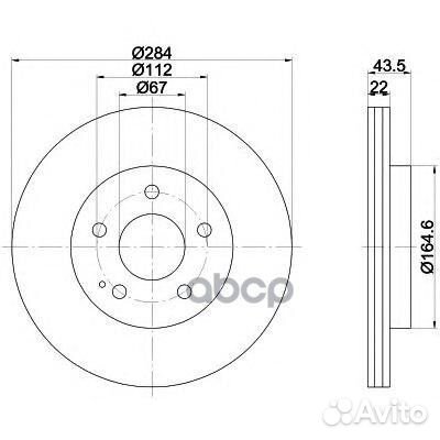 Диск тормозной передн. C-class (W202) C-klasse