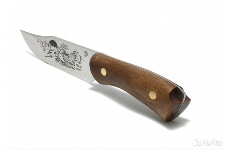 Нож цахур сталь 65x13, рукоять дерево
