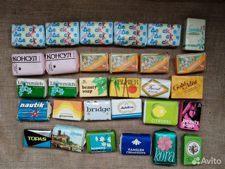 Мыло винтажное СССР ГДР Турция Индия Латвия