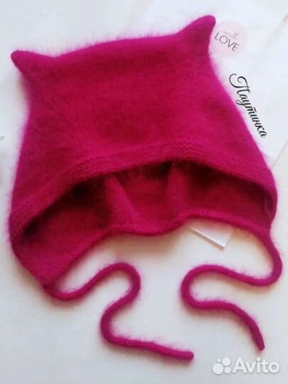 Шапка с ушками чепчик