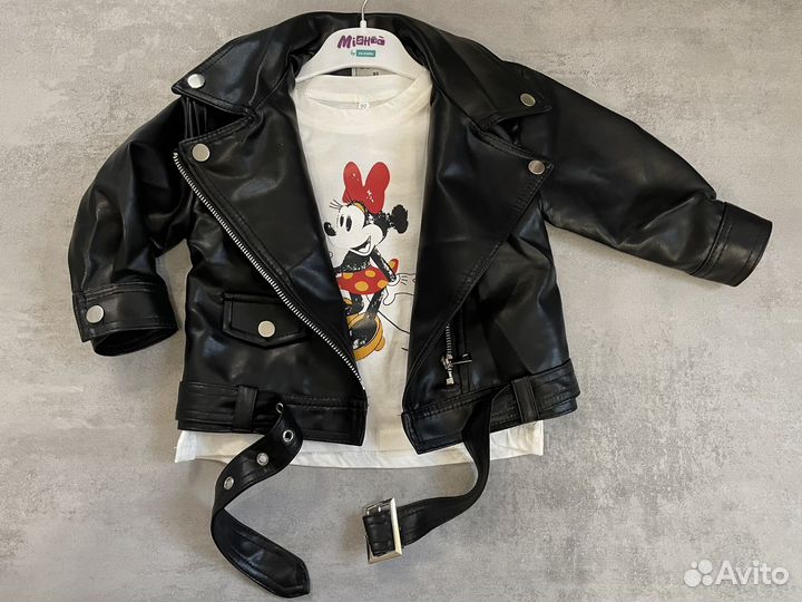 Кожаная куртка косуха детская