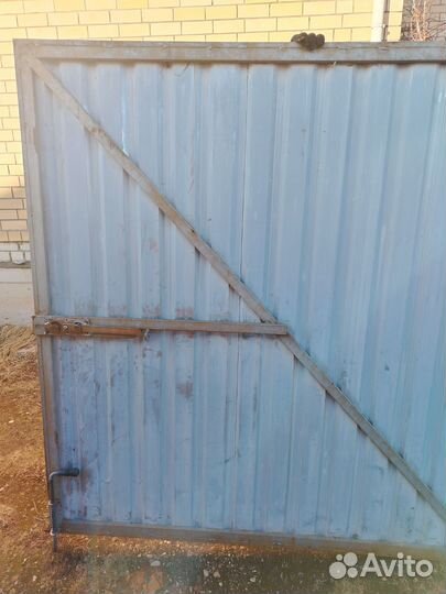 Ворота с калиткой распашные бу