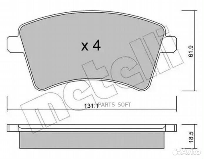 Metelli 22-0812-0 Колодки тормозные