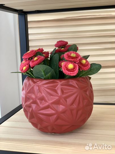 Кашпо для цветов круглое