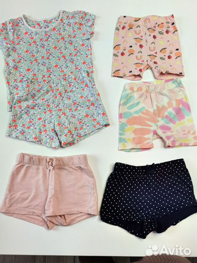 Вещи пакетом футболки шорты на девочку 86 92