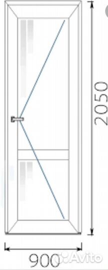 Пластиковая дверь 900х2050 под заказ