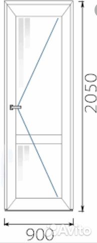 Пластиковая дверь 900х2050 под заказ