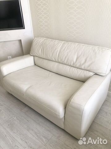 Диван кровать кожанный IKEA , ширина 160, глубина 90, высота 86 , б/у ...