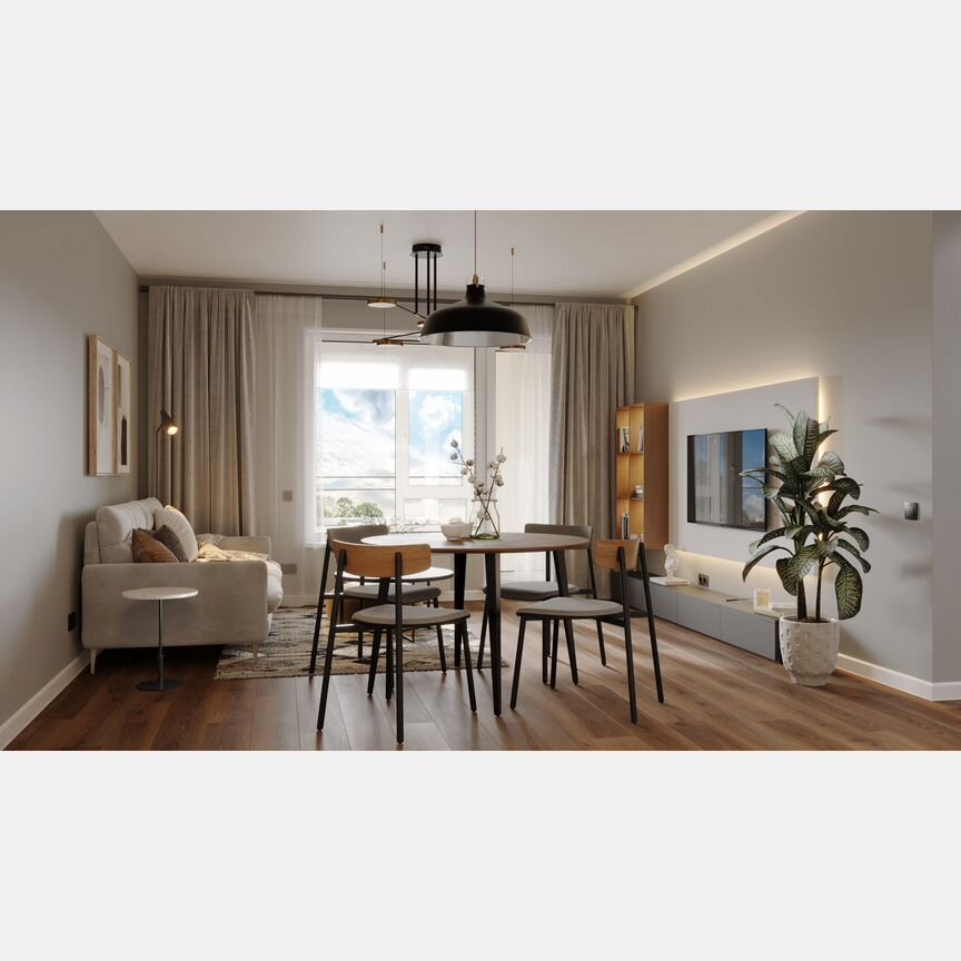 3-к. квартира, 76,8 м², 3/15 эт.
