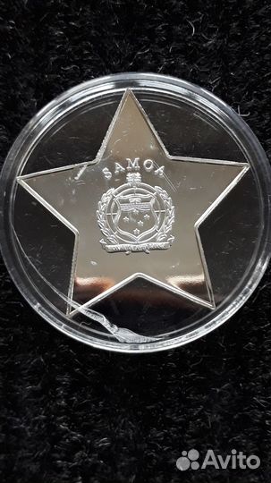 Монета-С Рождеством,В виде Звезды.2013г