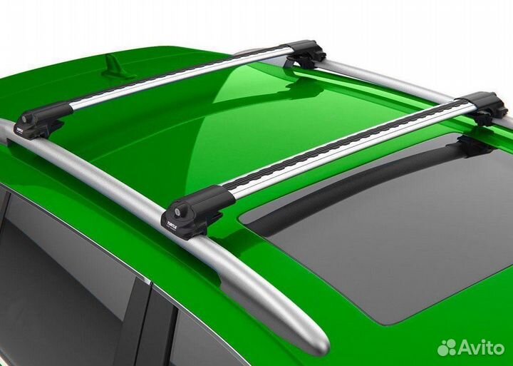 Багажник поперечины Turtle air1 серый на рейлинги