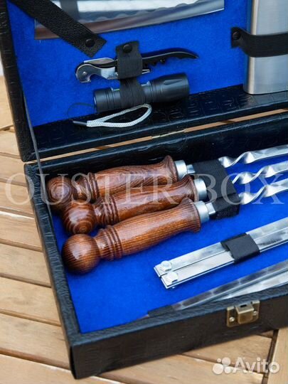 Подарочный набор для пикника с шампурами 