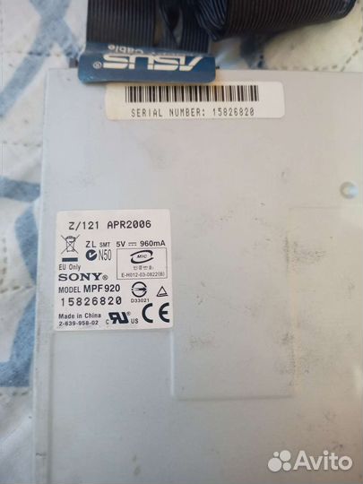 Sony Floppy 3,5 дисковод на шлейфе