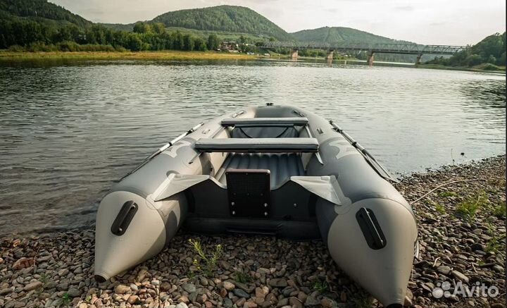 Лодка mishimo river JET 470 под водомет серый