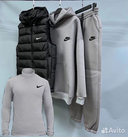 Спортивный костюм Nike теплый с жилеткой