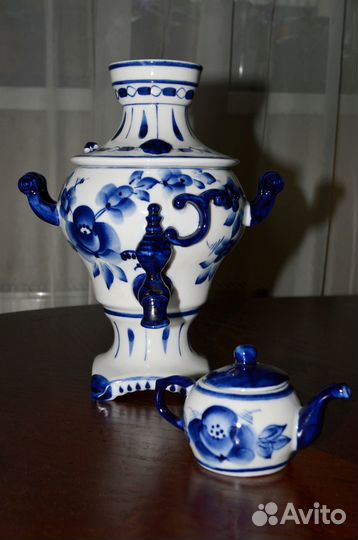 Самовар Гжель декоративный