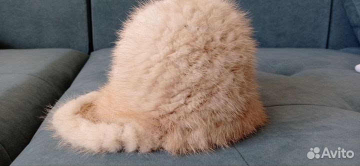 Шапка вязаная зимняя из норки