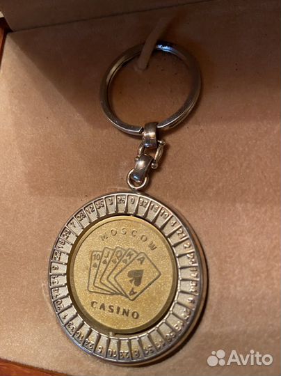 Брелок Рулетка, эксклюзив, посеребрение/позолота