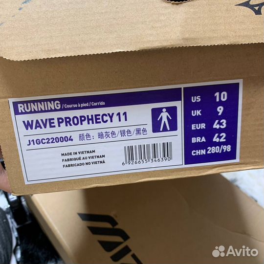 Оригинал 43 eu Mizuno Wave Prophecy 11 Shock