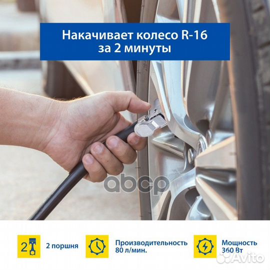 Компрессор воздушный goodyear gy-80l 80 л/мин