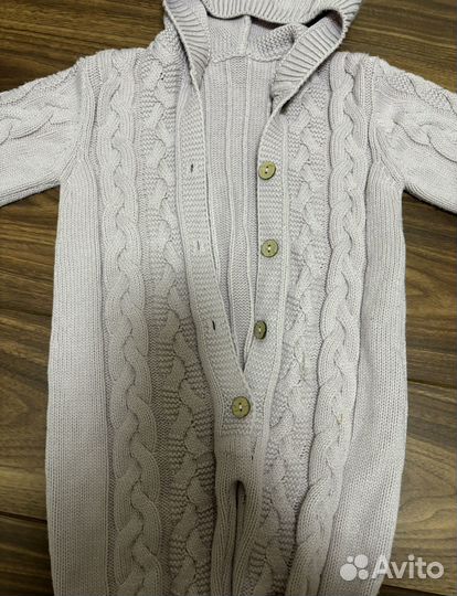 Вязаный комбинезон 74 80