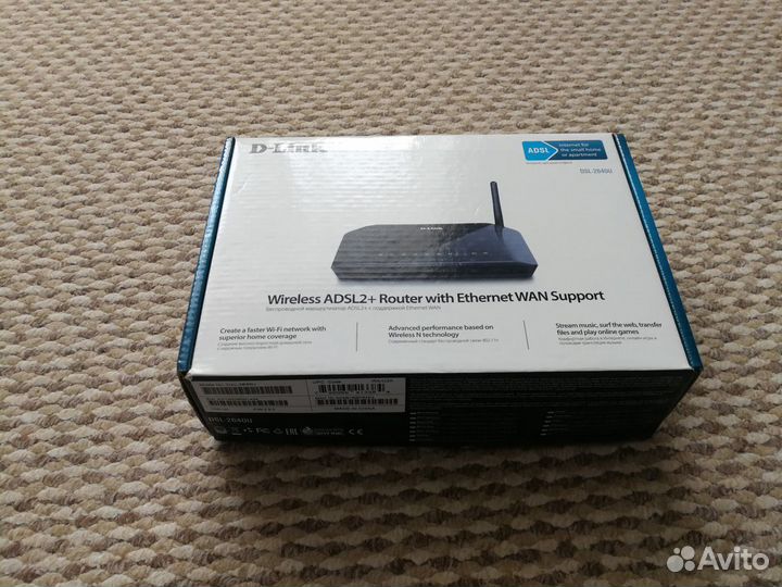 D-Link DSL-2640U Wi-Fi adsl2+ маршрутизатор