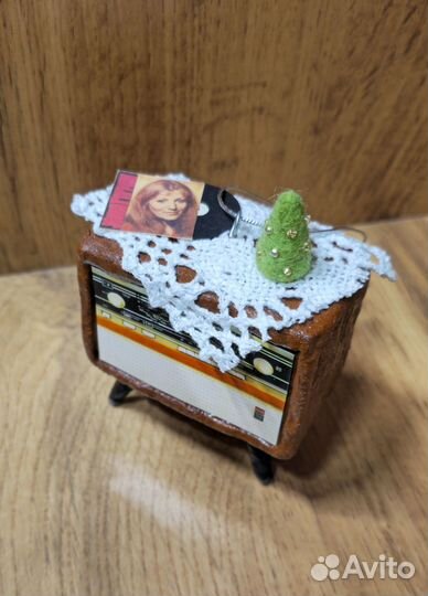 Ёлочная ватная игрушка Радиола СССР