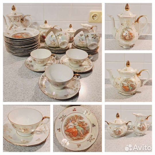 Чайные сервизы СССР. Дулево, лфз, Вербилки, гдр