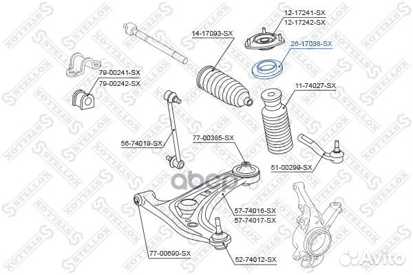 26-17038-SX подшипник опоры амортизатора Nissa