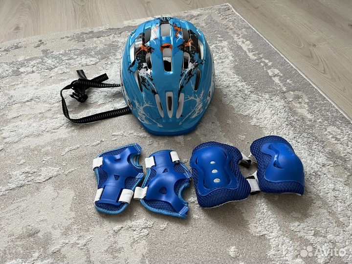 Шлем набор детский защита для роликов велосипеда