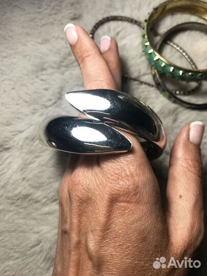 Браслеты металл перфорация шипы набор 5 Шт