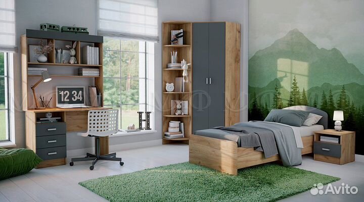 Стол письменный Мартина Дуб крафт/Графит