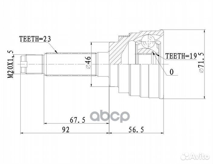 ШРУС наружный (компл.) daewoo Matiz 0.8-1.0 98
