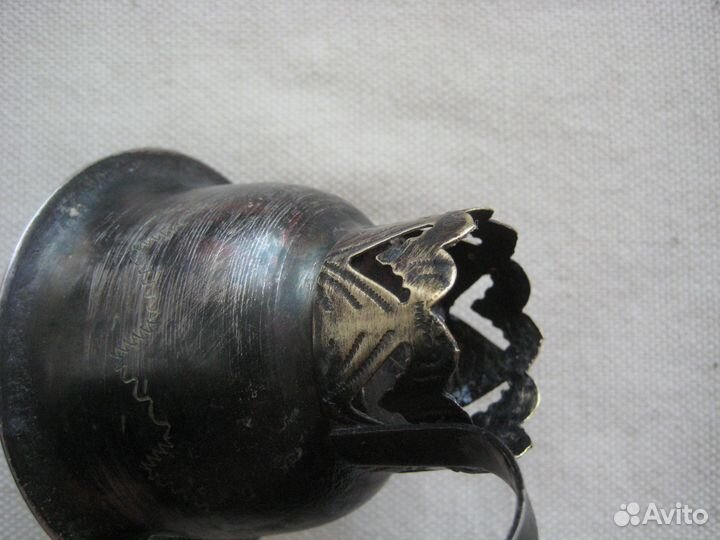 Подсвечник переносной с ручкой. Старинный