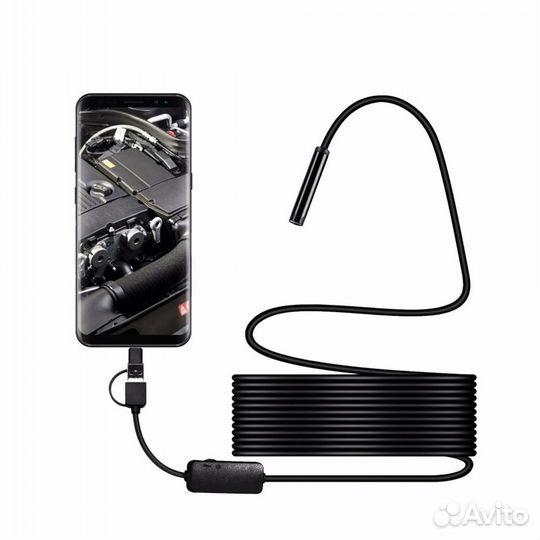 Эндоскоп USB для смартфона и ноутбука / новый