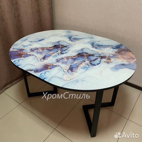 Круглый кухонный раздвижной стол 