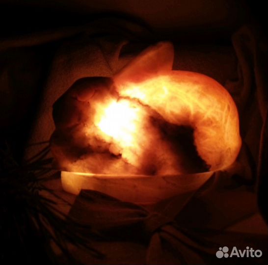 Светильник (ночник) СССР мрамор заяц